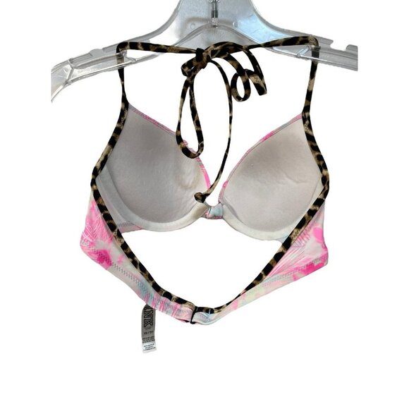 Pink by Victoria’s Secret Bikini Top Tropical Cheetah Print Size XS - Picture 4 of 4